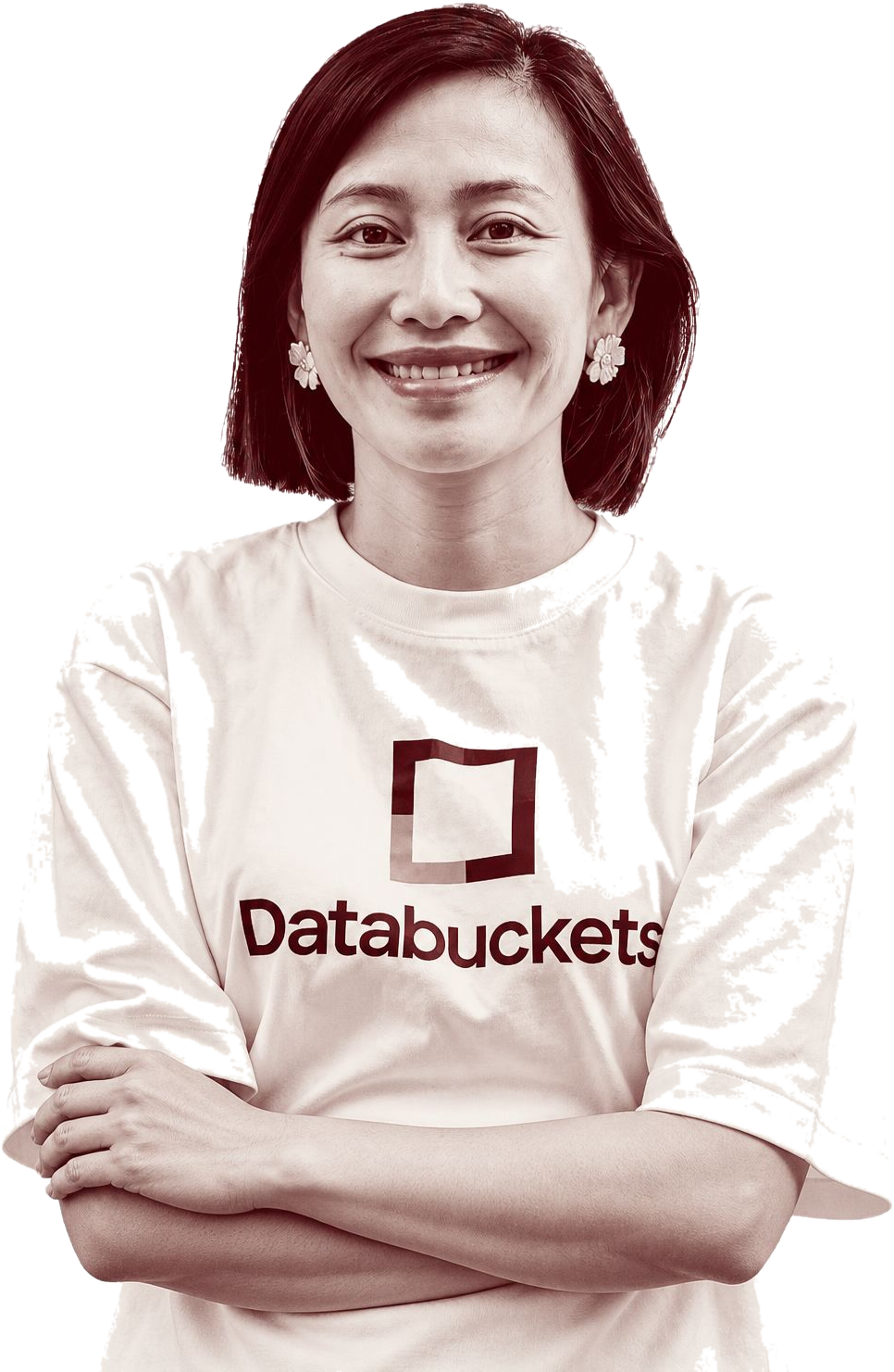 Phuong, founder of DATABUCKETS, presenting onstage